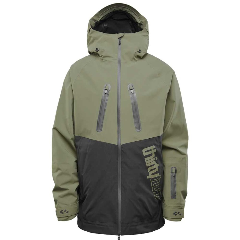 ThirtyTwo TM-3 Snowboarding Jacket Small Black/Olive