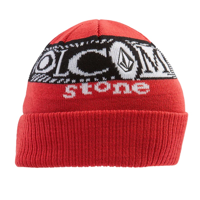 Volcom Lib Stone Legacy Beanie Red One Size Fits All