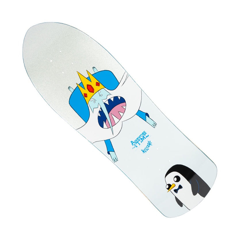 Welcome Skateboards Adventure Time Ice King on Crossbone Shaped Deck White/ Blue 10 x 30 WB:15