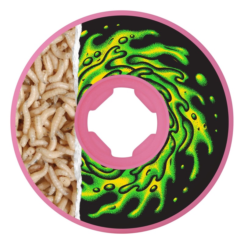 54mm Tear Away Maggots Neon Pink Hardline 97a Slime Balls Skateboard Wheels Neon Pink 54mm