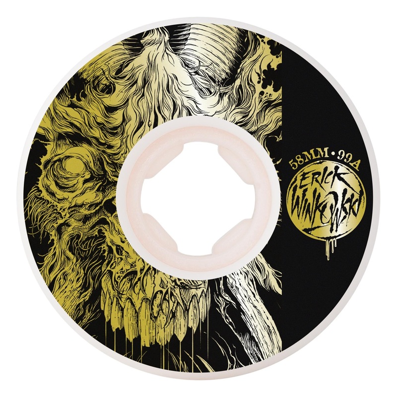 58mm Erick Winkowski Primeval Chubbies 99a OJ Skateboard Wheels White 58mm