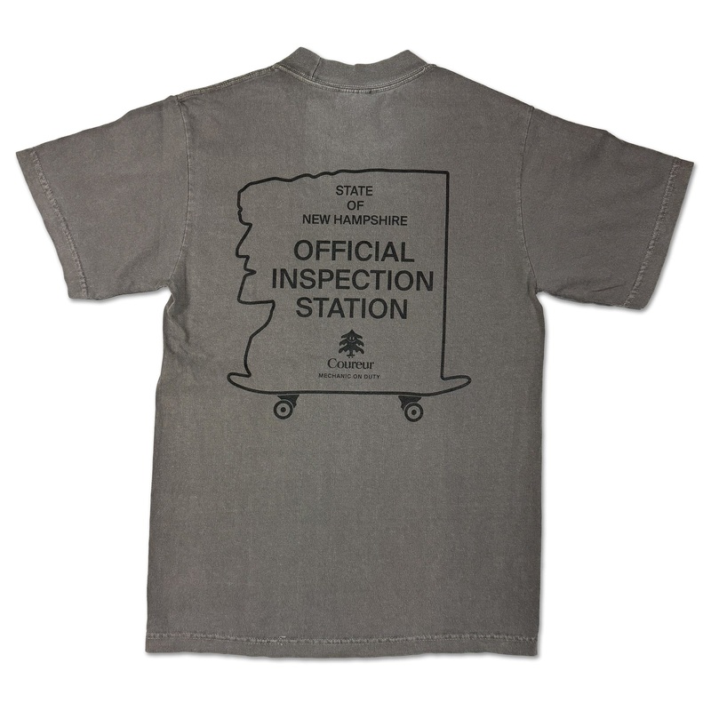 Coureur Goods Granite State Inspectors Garment Dyed Tee Cement S