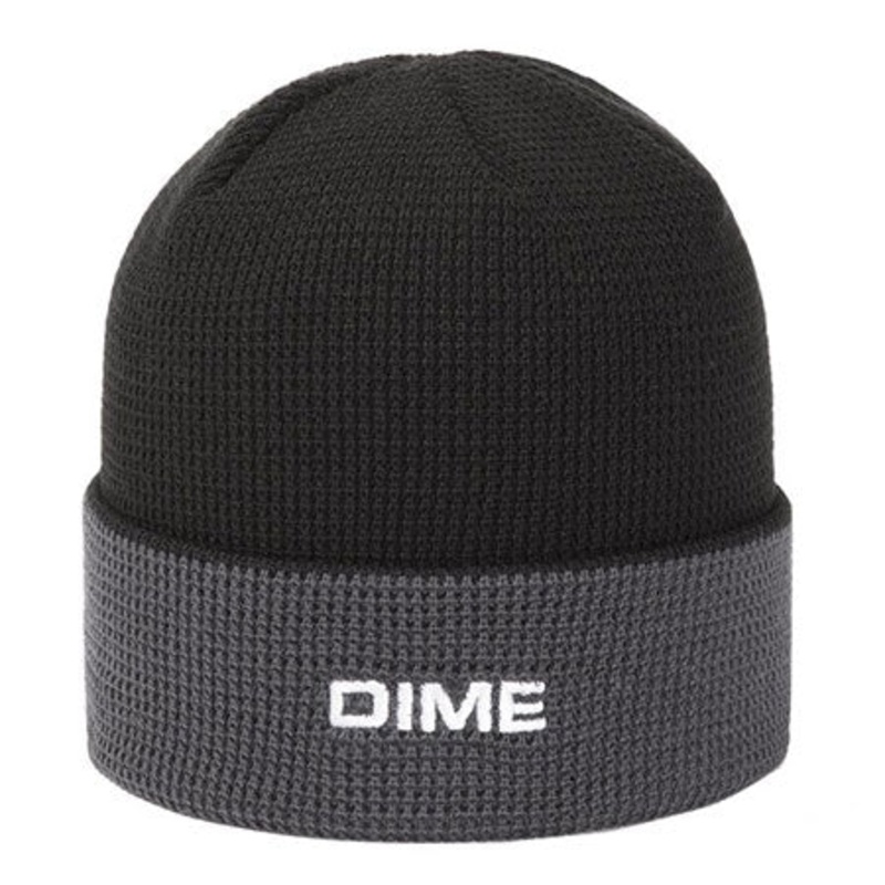 Dime 2 Tone Waffle Beanie Black One size fits all