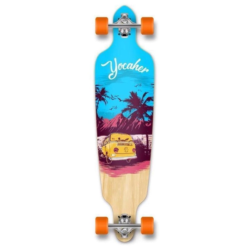 Drop Through Longboard VW Blue N’ Red 41″ Graphic from Punked Complete