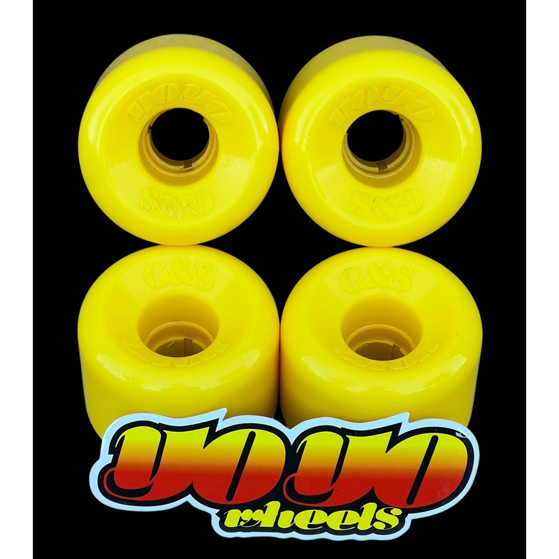 G&S YoYo Yellow FlatBack Skateboard Wheels 63mm 86a