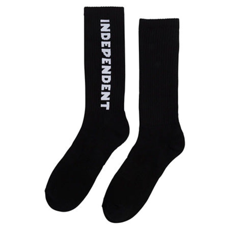 Independent Baseline Mid Crew Socks Black 9-11
