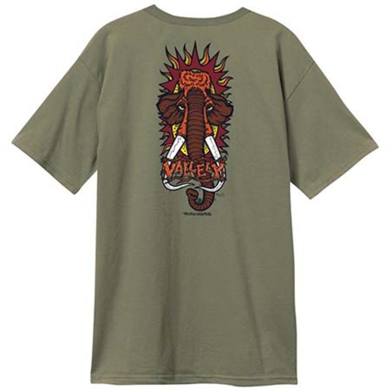 New Deal Skateboards Vallely Mammoth T Shirt Military Green Large