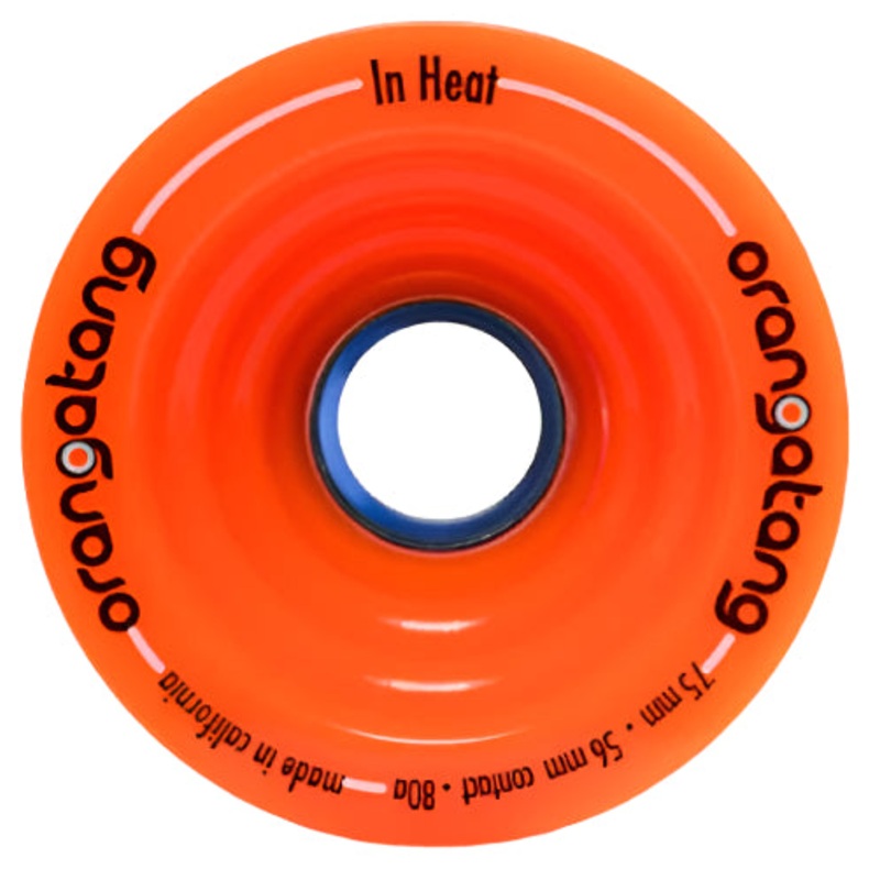 Orangatang In Heat Wheels Orange 75MM 80A 75mm