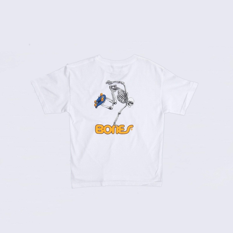 Powell Peralta Skateboard Skeleton Youth T-Shirt White Small