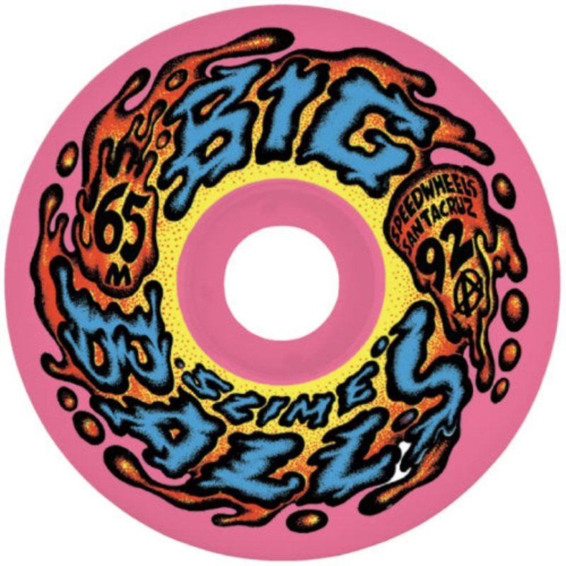 Santa Cruz Slime Balls Big Balls Speedwheels Reissue Skateboard Wheels Pink 65MM 92A 65mm