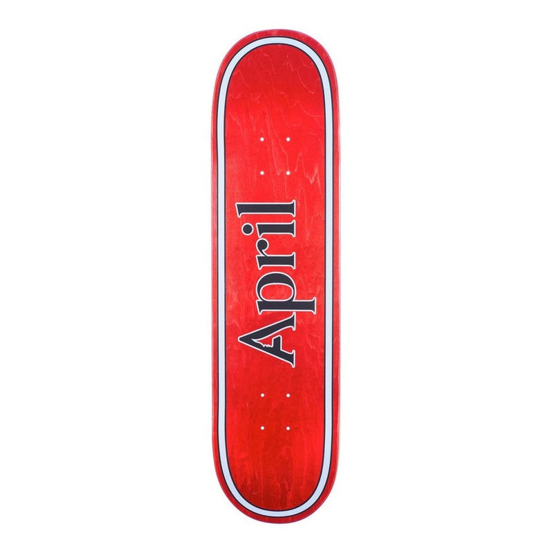 April Team OG Logo Red 8.38″ Skateboard Deck
