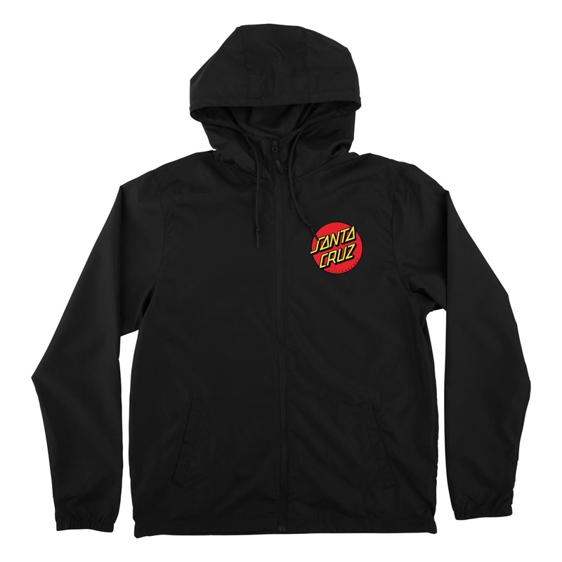 Cruz Hooded Mens Santa Cruz Windbreaker Black S