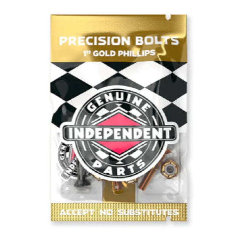 Independent Phillips Precision Bolts Hardware Gold/Black 1″ 1.0″