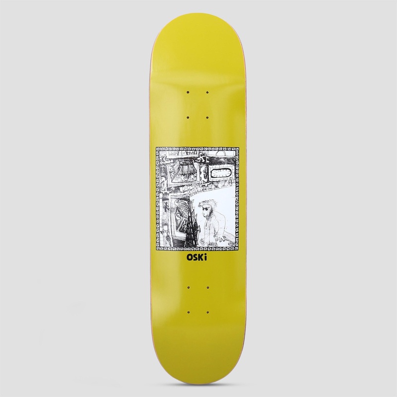 Polar 8.0 Oskar Rosenberg Gorilla King Skateboard Deck Olive
