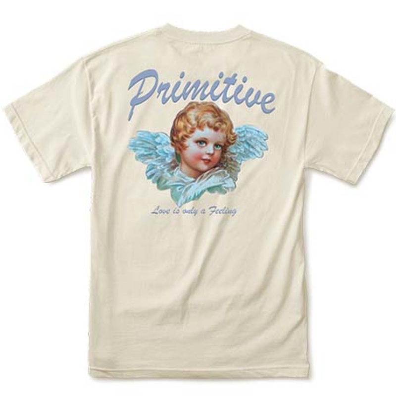 Primitive Skateboarding Feeling T Shirt Cream Extra Large