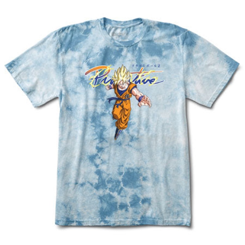 Primitive Skateboarding Primitive x Dragonball Z Nuevo Goku Super Saiyan Washed T Shirt Slate Wash Large