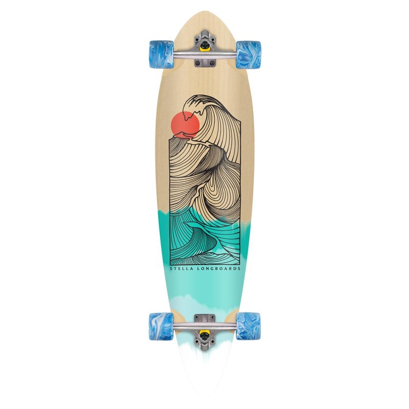 Stella 42 Tropical Wave Pintail Longboard Complete