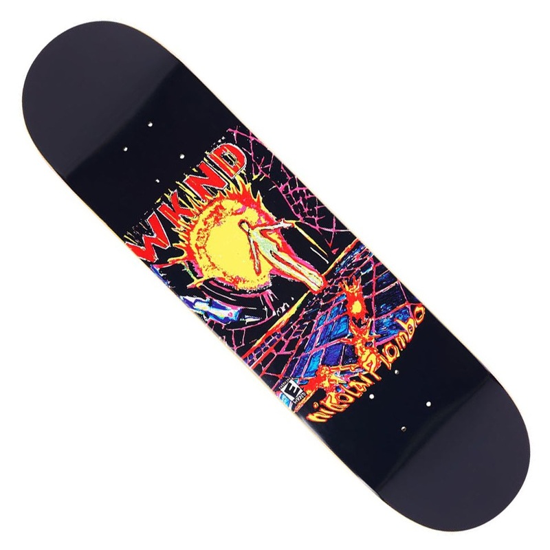 WKND Skateboards Nikolai Piombo Uplevel Deck Black 8.25 x 32.25 WB:14.25