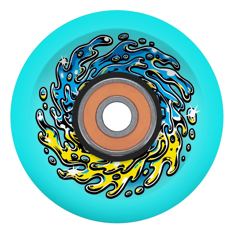 66mm Light Ups Slime Surfer OG Slime Yellow 78a Slime Balls Skateboard Wheels Trans Blue 66mm