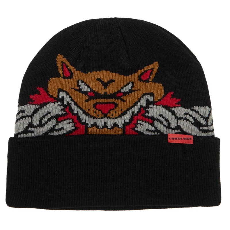 Corduroy 2025 Keep Out Beanie Black