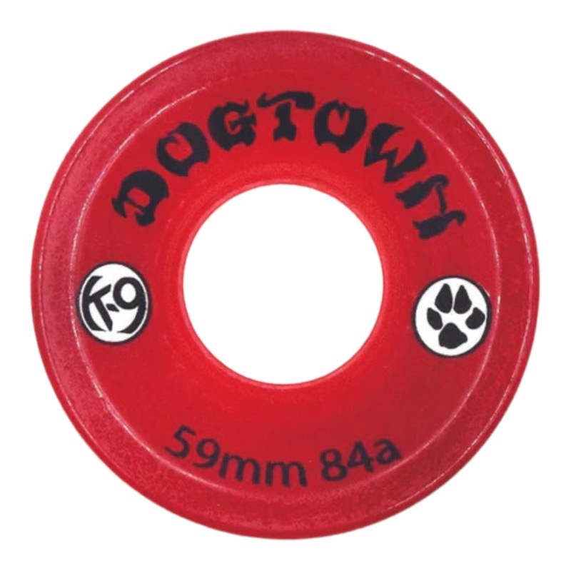 DogTown K-9 Premium Cruiser Wheels – 59mm x 84a – Clear Red 59mm