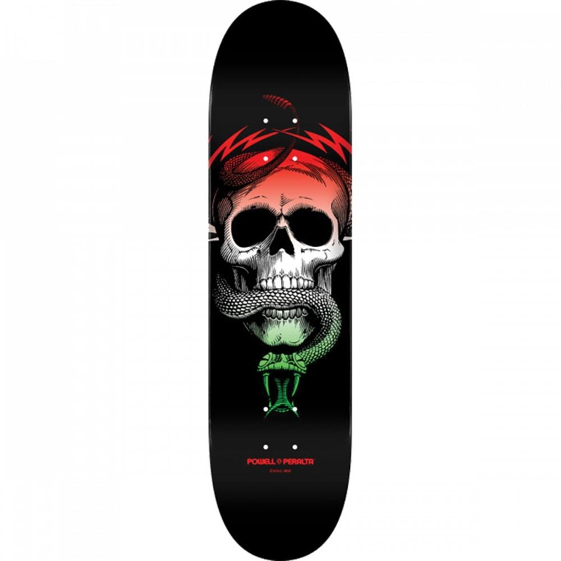 Powell Peralta Mcgill Skull/Snake Fade 8.5″ Black/Red/Green Skateboard Deck