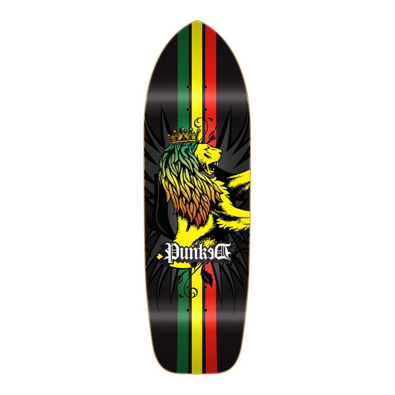 Punked Old School Longboard Deck – Rasta Deck