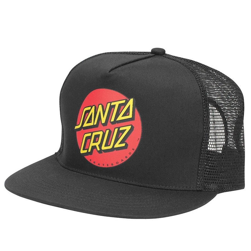 Santa Cruz Classic Dot Mesh Trucker High Profile Black OS