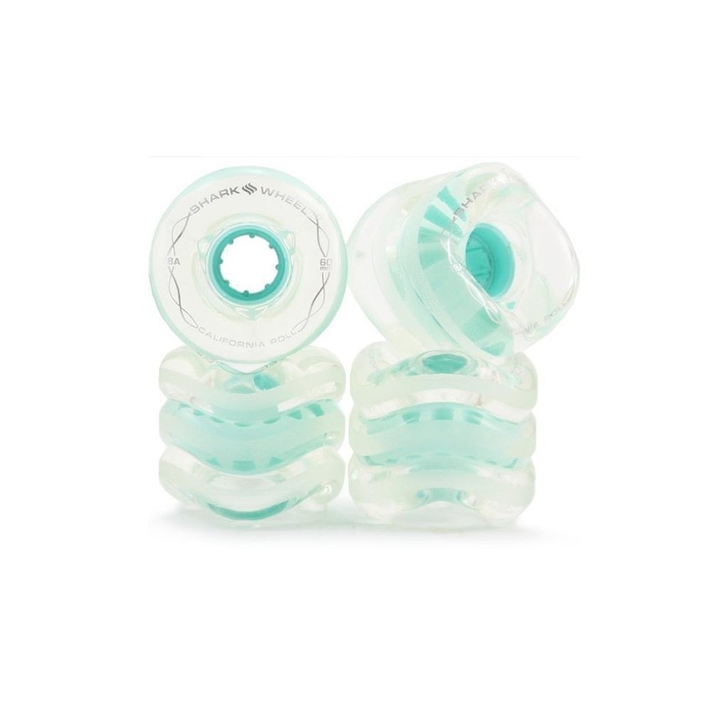 Shark Wheels ClearWithMintHubCaliforniaRoll 60mm 78a