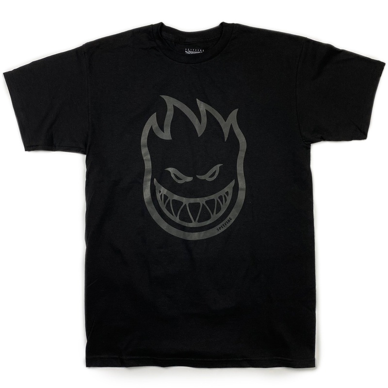 Spitfire Bighead Blackout T Shirt – Black / Black S
