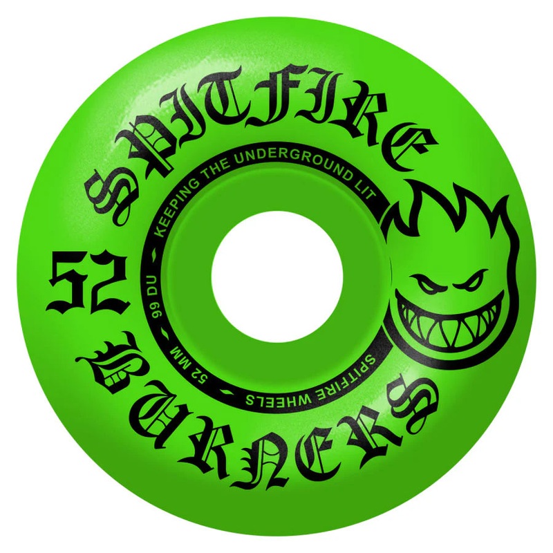 Spitfire Burner 99D Wheels Green 52mm