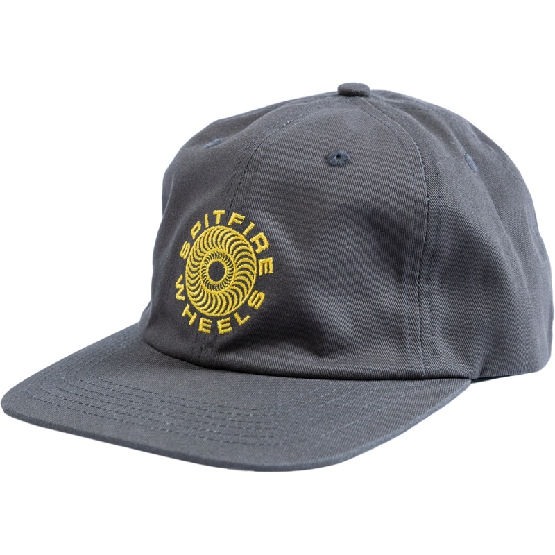 Spitfire Classic 87 Swirl Patch Snapback Hat – Charcoal/Gold