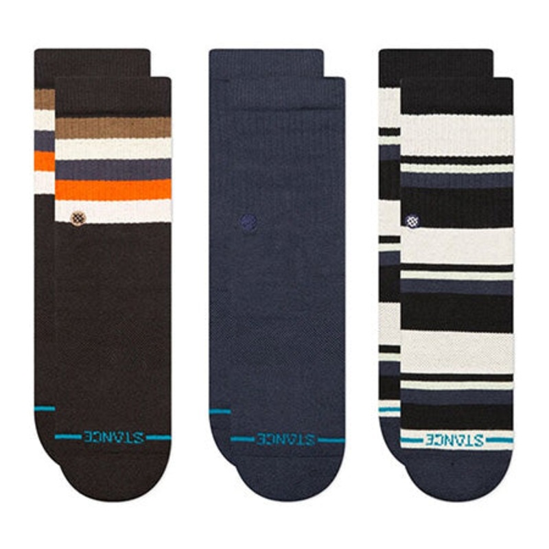 Stance Maliboo Kids Crew 3 Pack Socks Black Large