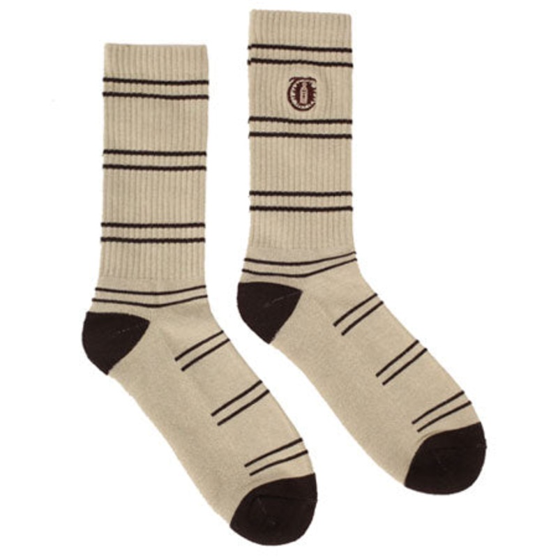 Theories Lantern Stripe Crew Socks BEIGE/ BROWN N/A