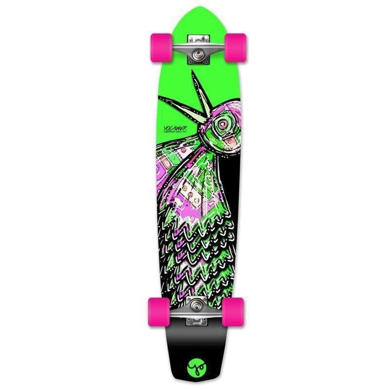 Bird Green 36″ Slimkick Longboard from Punked – Complete Complete