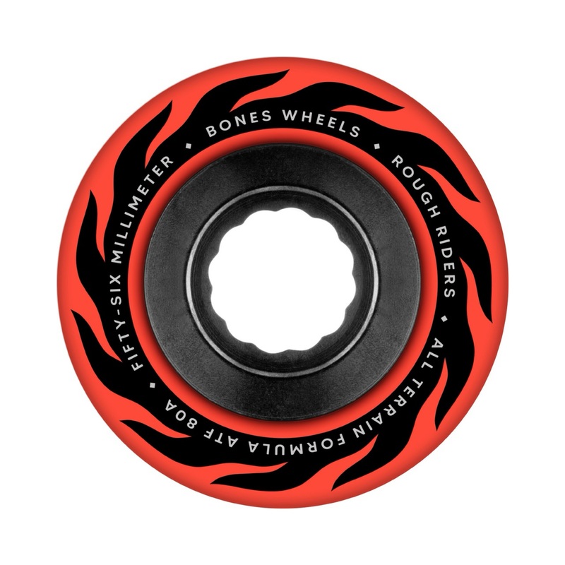 Bones ATF Rough Riders Eternal Flame Red 80a Skateboard Wheels (CHOOSE SIZE) 56mm Duro 80a Red