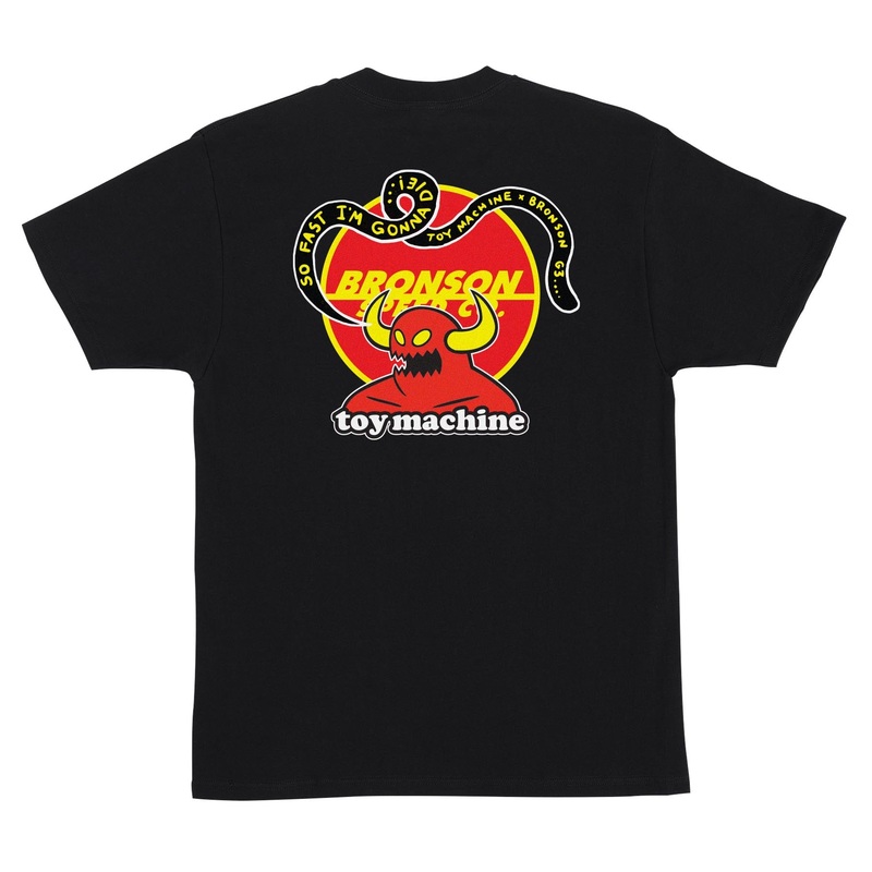 BRONSON X TOY MACHINE HEAVYWEIGHT T-SHIRT Small Black
