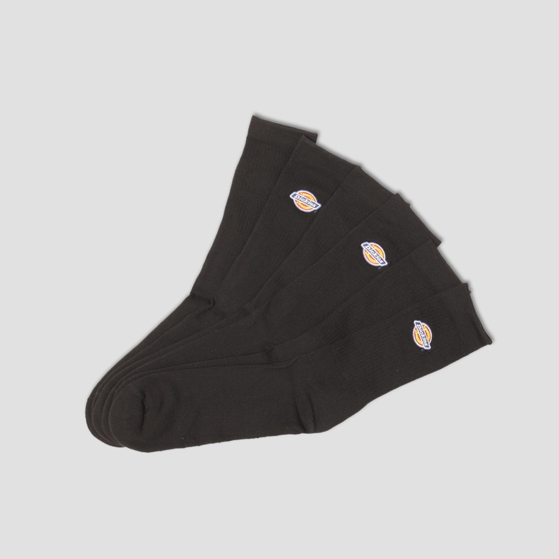 Dickies Valley Grove 3 Pack Socks Black Small/Medium