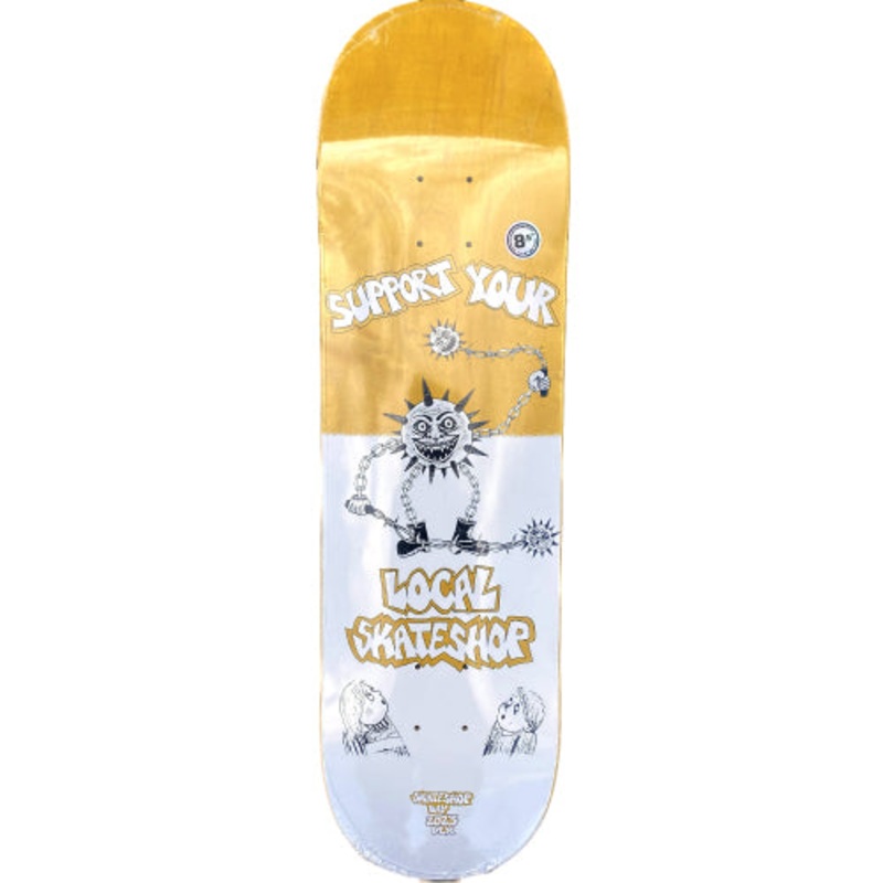 DLX Mike Gigliotti LIMITED Skate Shop Day Skateboard Deck Yellow 8.5″ 8.5″