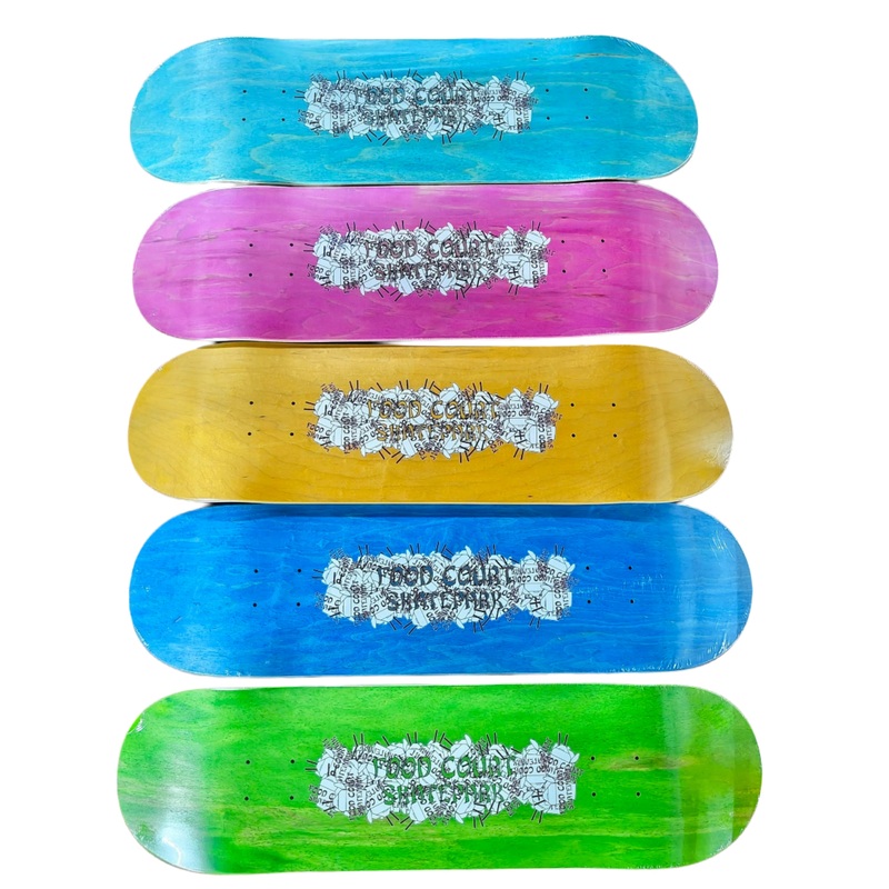 Food Box Pile-Up Skateboard Deck 7.75″