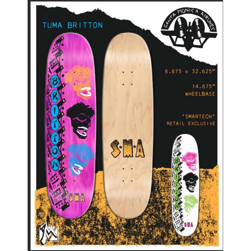 **Pre-Order** SMA Tuma Pink 8.875″ Skateboard Deck