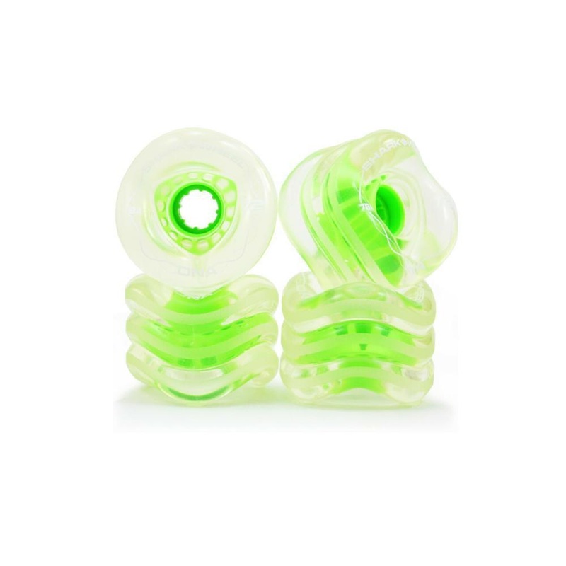 Shark Wheel 60mm Clear With Green Hub California Roll Skateboard Wheels