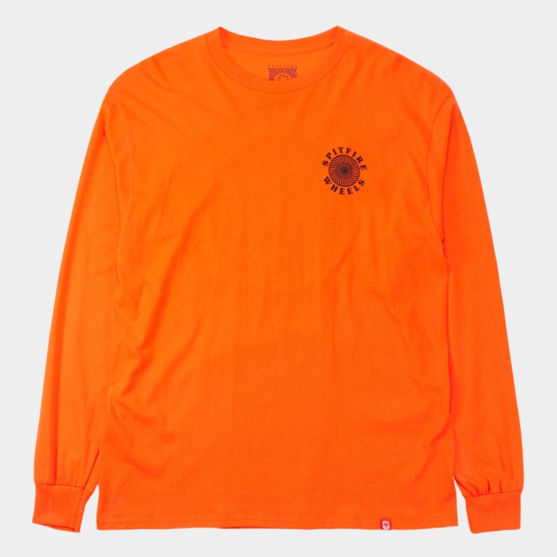 Spitfire OG Classic Fill Long Sleeve T shirt – Orange/ Black/ White S