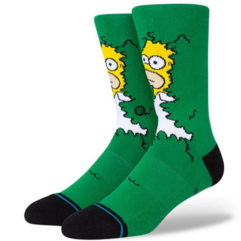 Stance Homer Crew Socks Green Large
