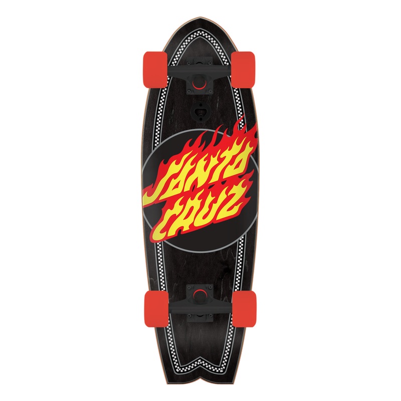 8.81in Flame Dot Check Santa Cruz Shark Cruiser No Color 8.81in x 27.69in