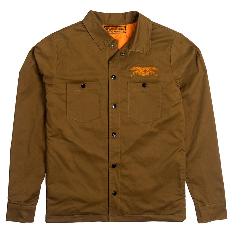 Anti-Hero Hecho Por Skate Quilted Work Jacket Brown Medium