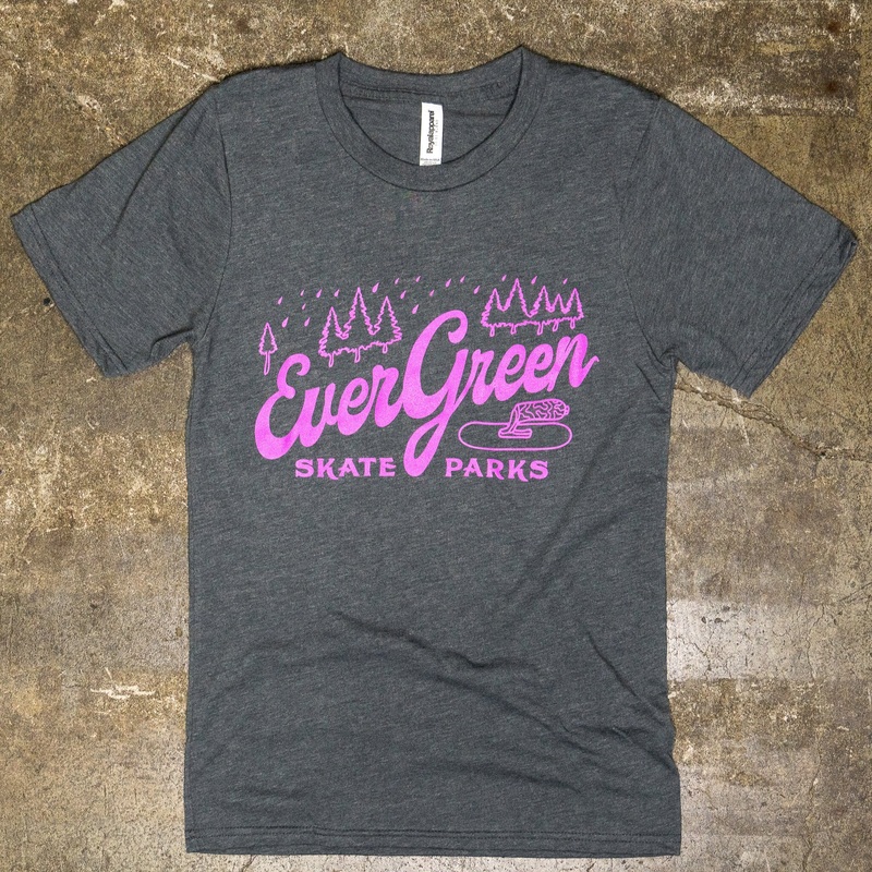 Evergreen Skateparks “Script” T-Shirt Large