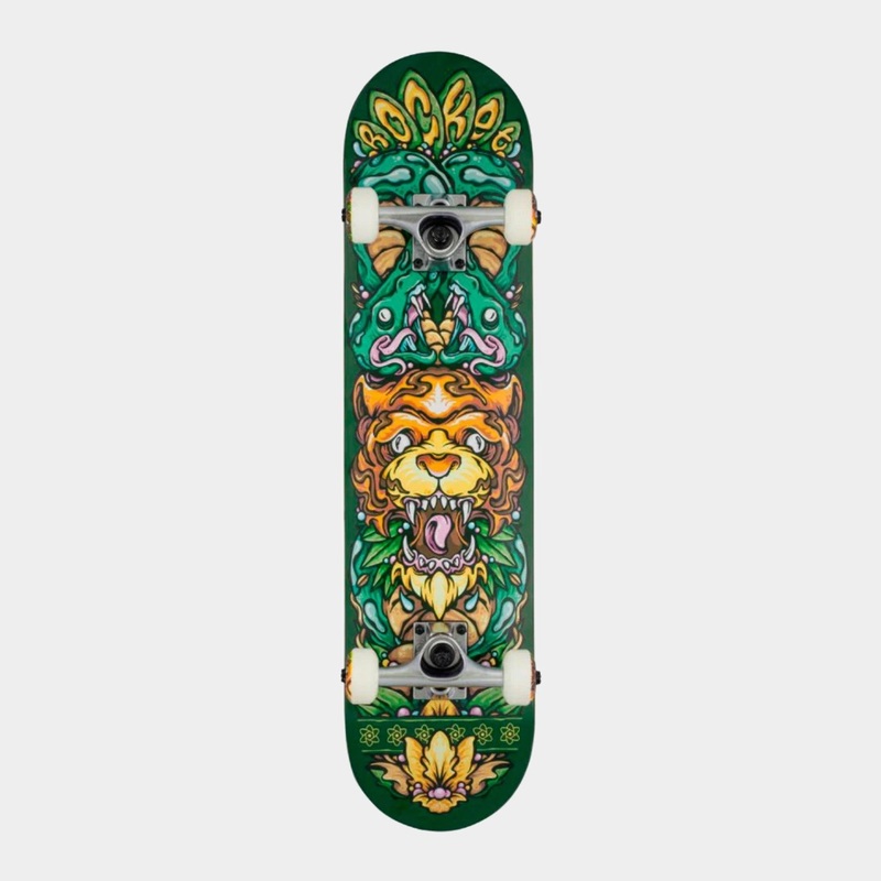 Rocket – 7.5″ –  Wild Pile-up Complete Skateboard – Green