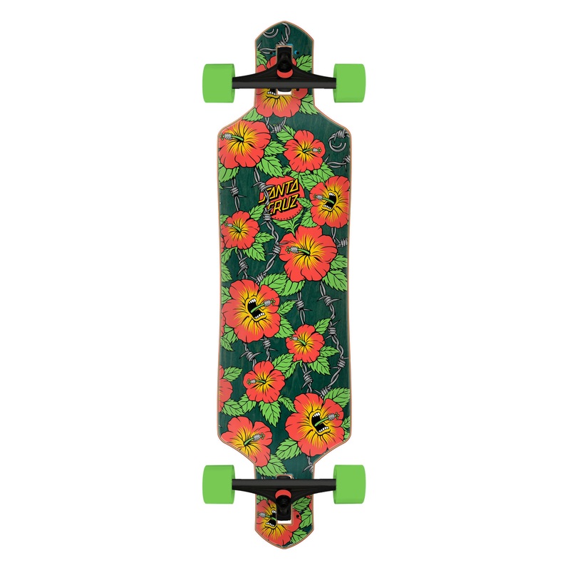 Santa Cruz Screaming Hibiscus Drop Thru 9″ Complete Cruzer