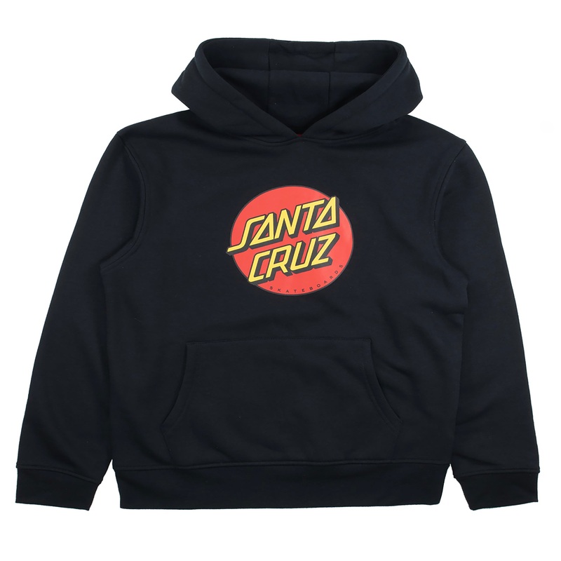 Santa Cruz Youth Classic Dot Hood – Black Kids S